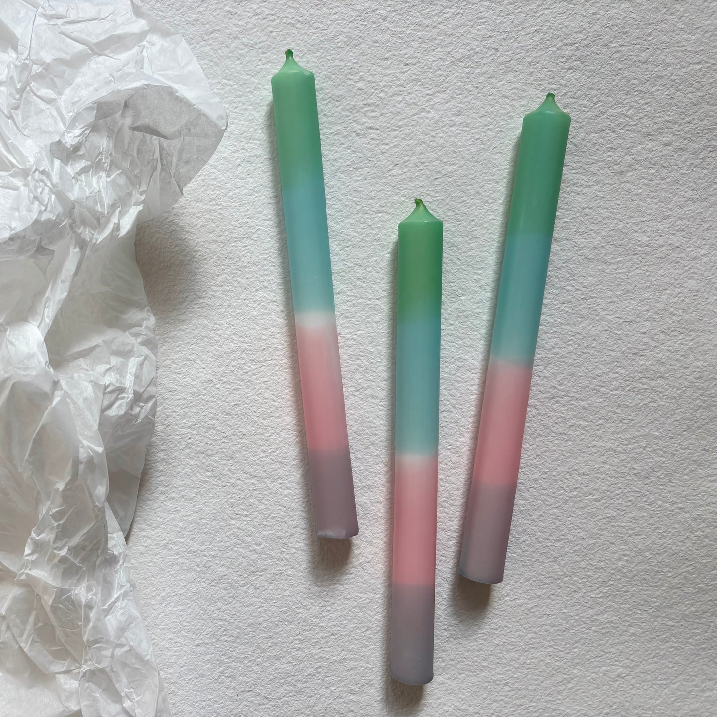 Dip-Dye Tafelkerze Aquarell