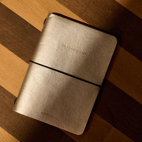 Notizbuch M | veganes Leder | Hämatit