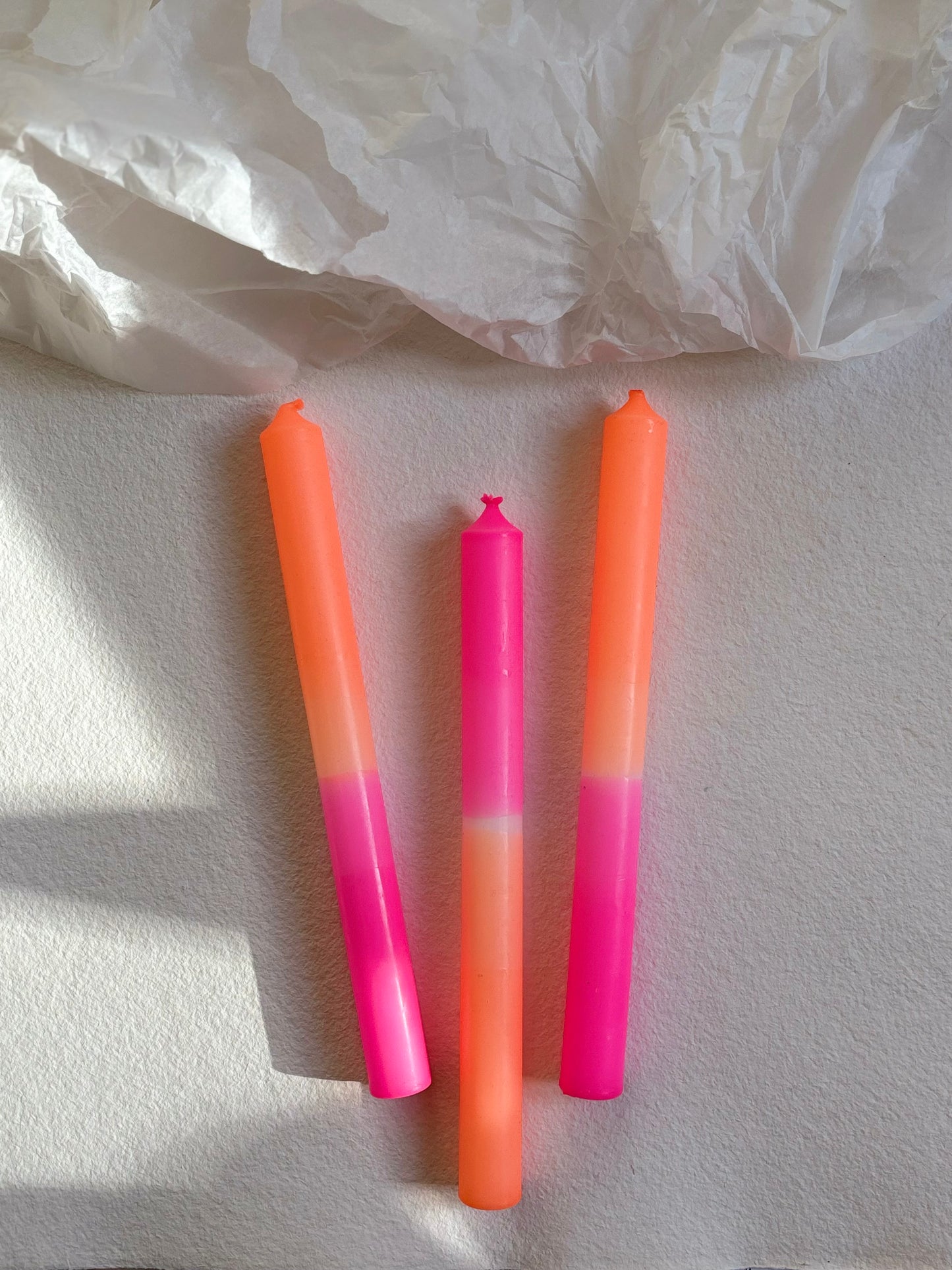 Dip-Dye Tafelkerze Neon Splash