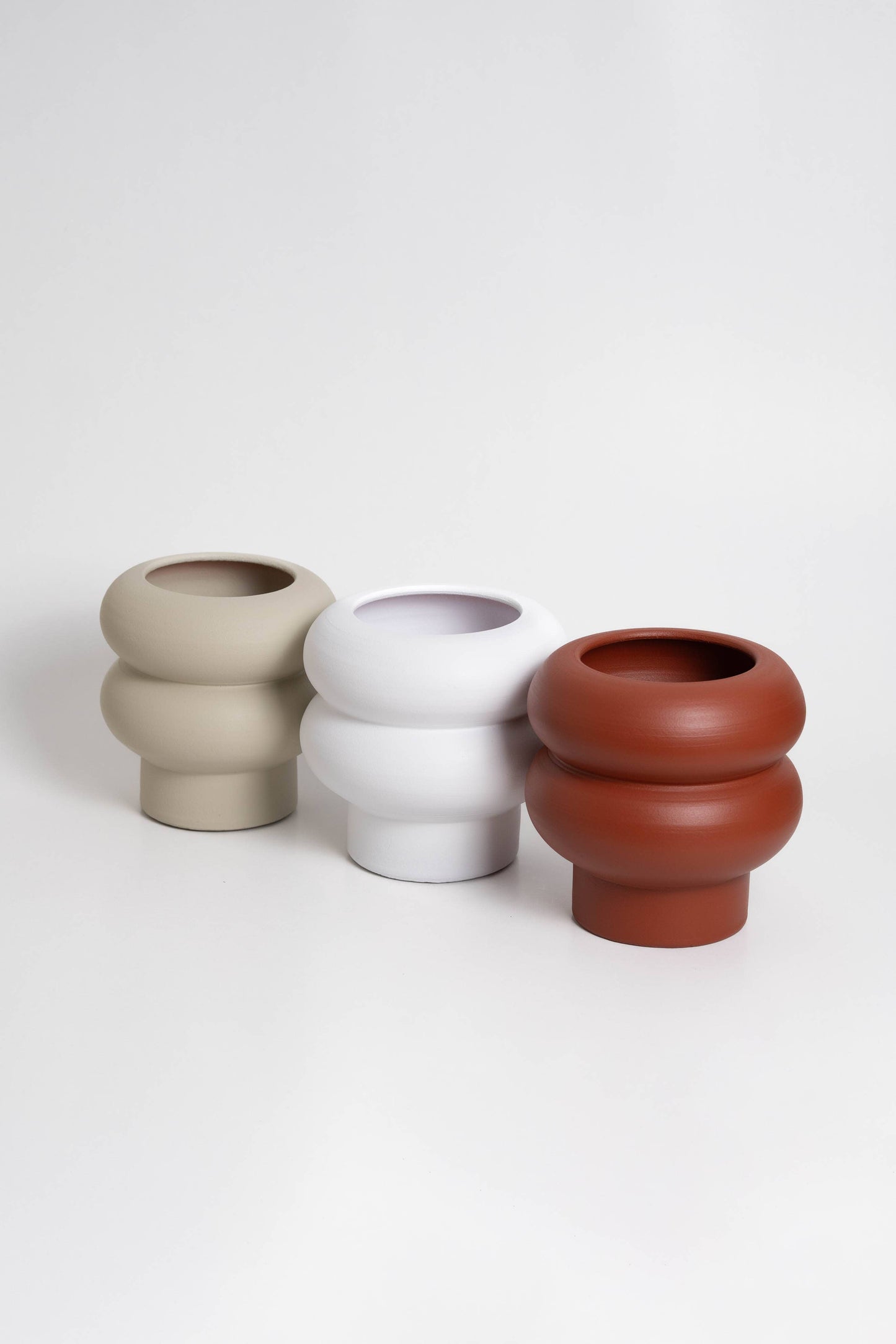 Ripple Vase klein – Terrakotta – Ideal für Blumen