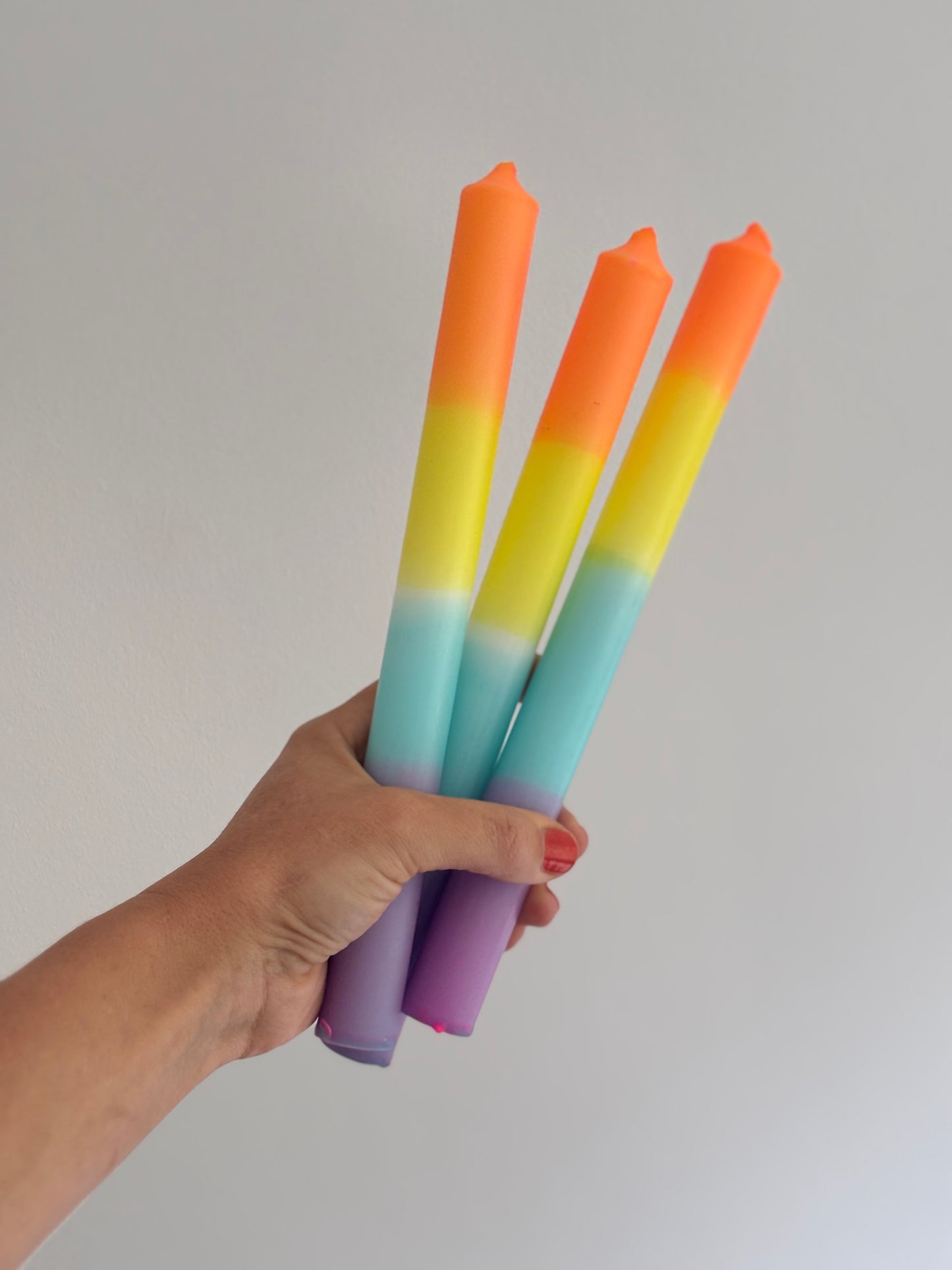 Dip-Dye Tafelkerze Rainbow
