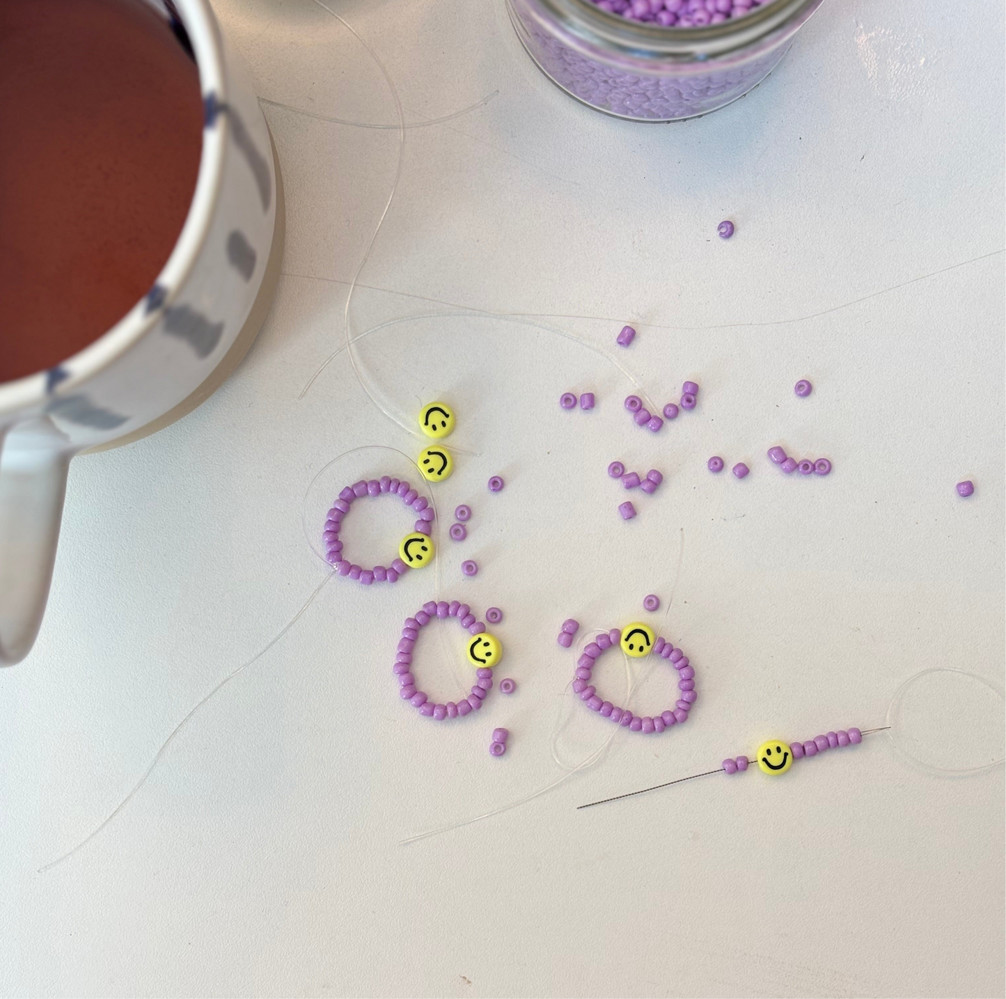 Smiley-Ring - lilac