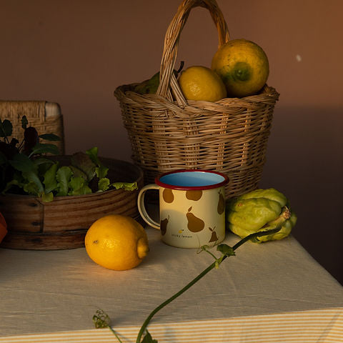 Emaille Becher Birne
