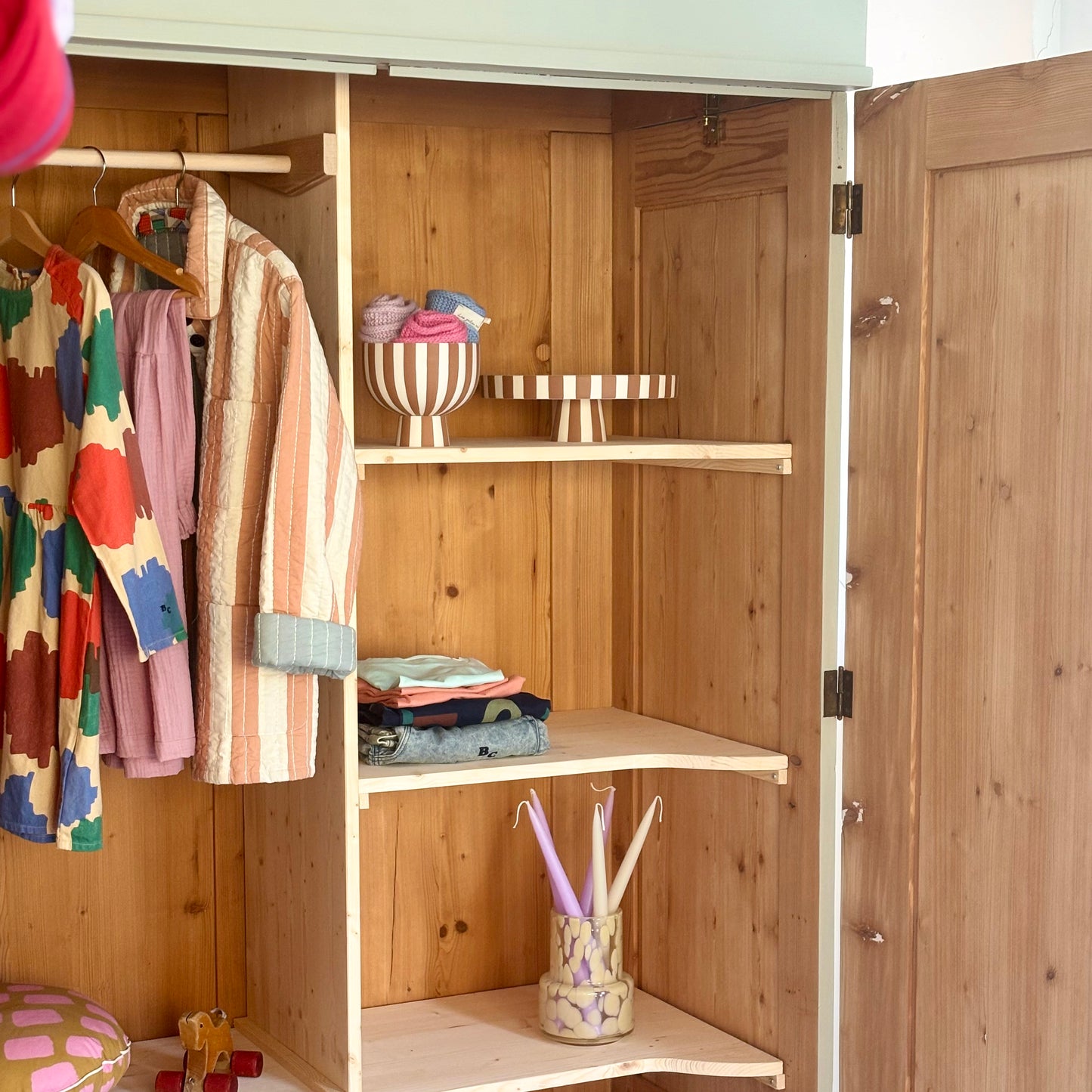 Vintage Steckschrank - graugrün