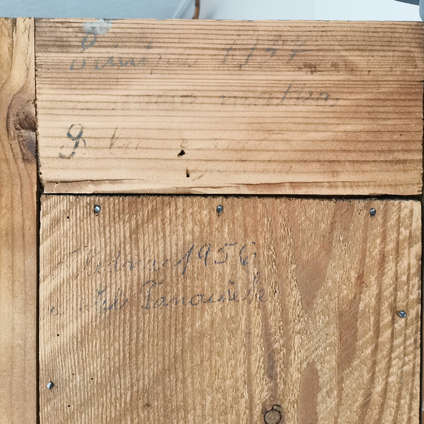 RESERVIERT FÜR A. antiker Bauernschrank - warmgrau