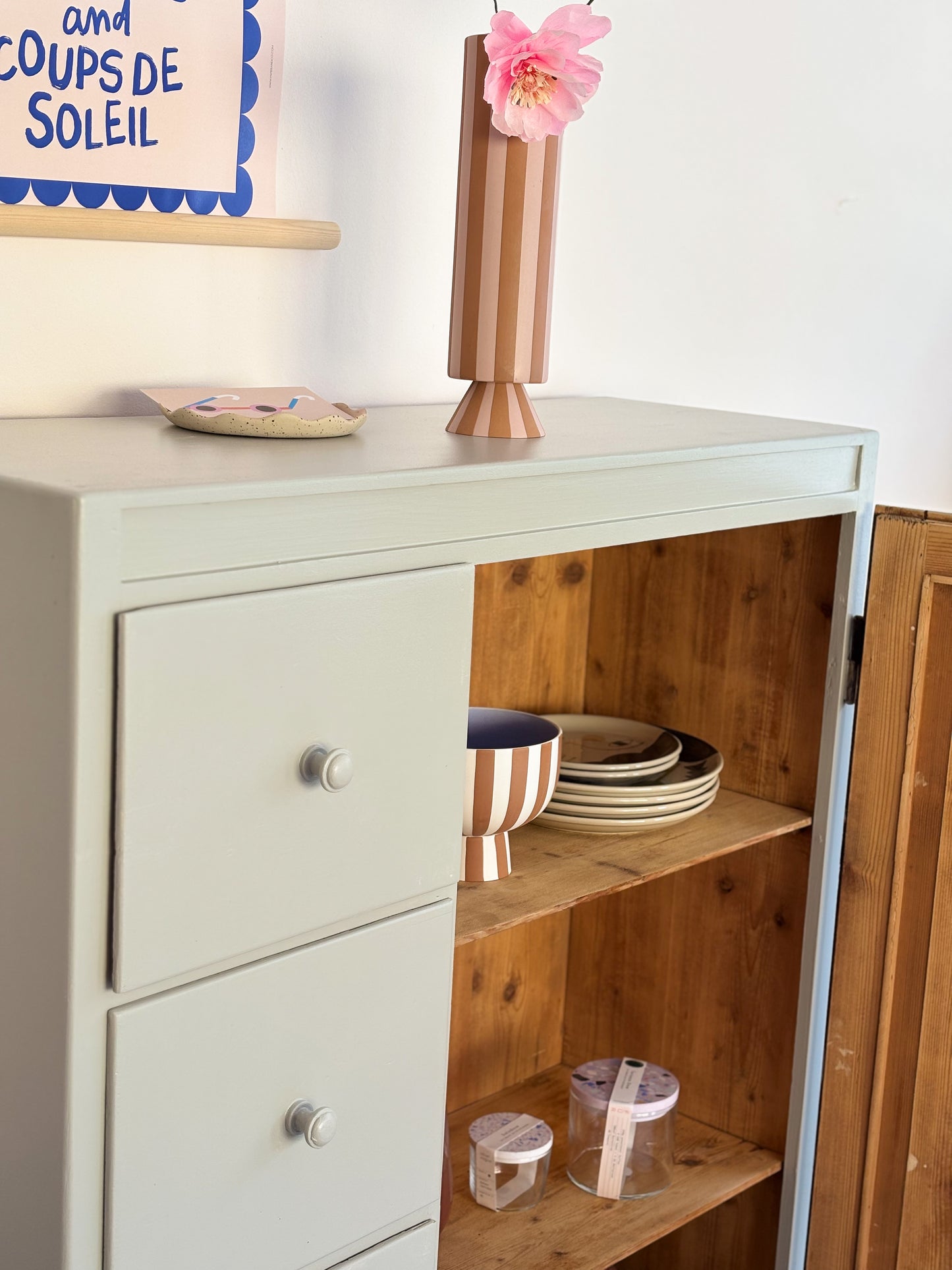 antiker Brotschrank - lamproom grey