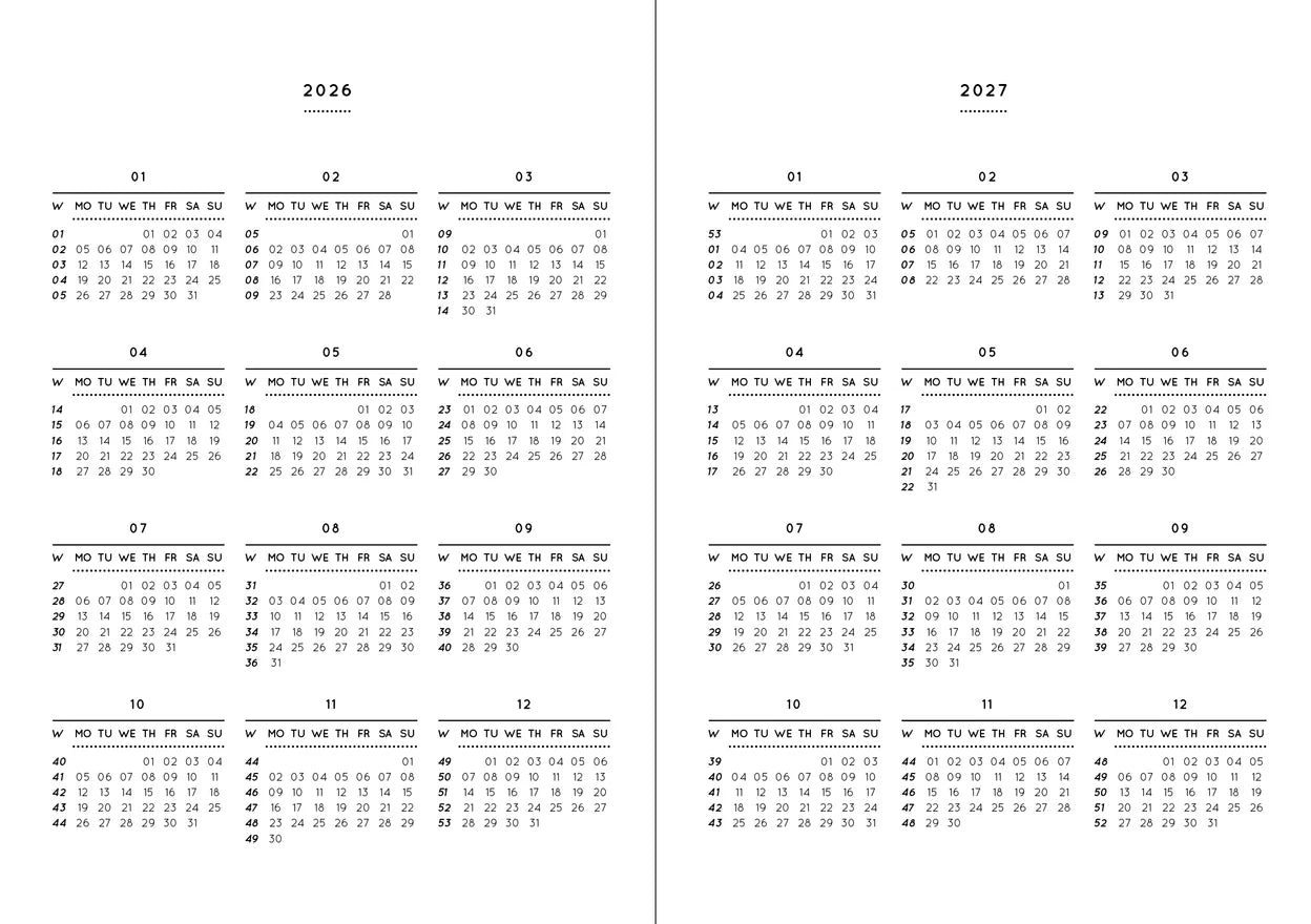Pocket Kalender / Planner 2026 (DIN A6) EMERALD
