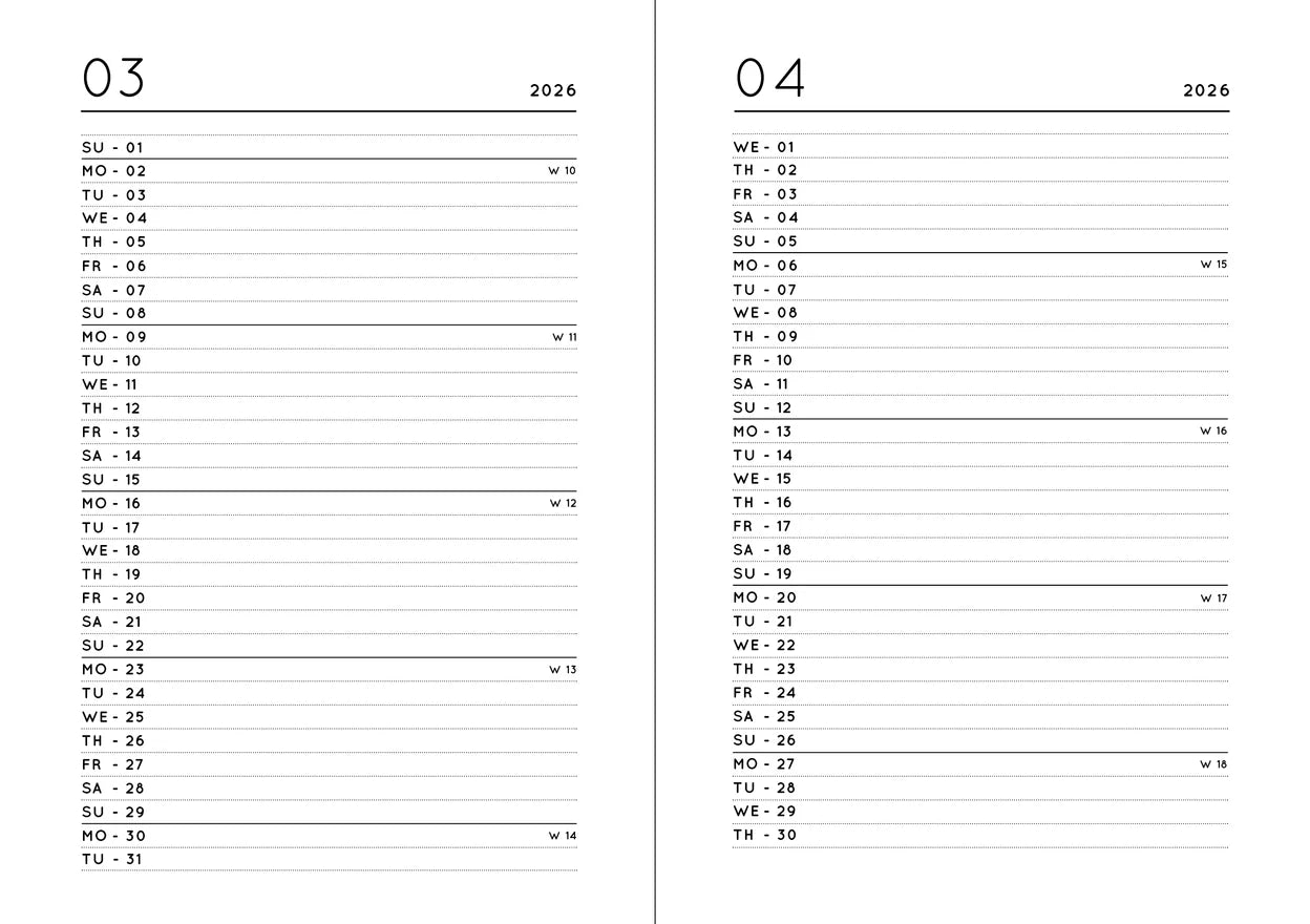Pocket Kalender / Planner 2026 (DIN A6) EMERALD