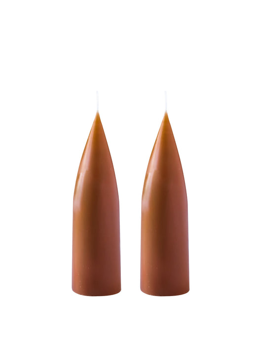 schöne konische Kerze - Terracotta