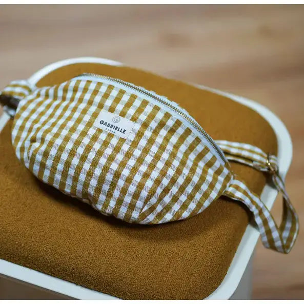 Vichy-Baumwollgürteltasche: Vichy schwarz