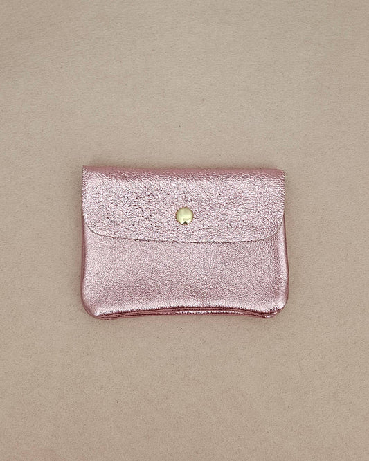 Geldbeutel/ Portemonnaie metallic ‚Rosa‘