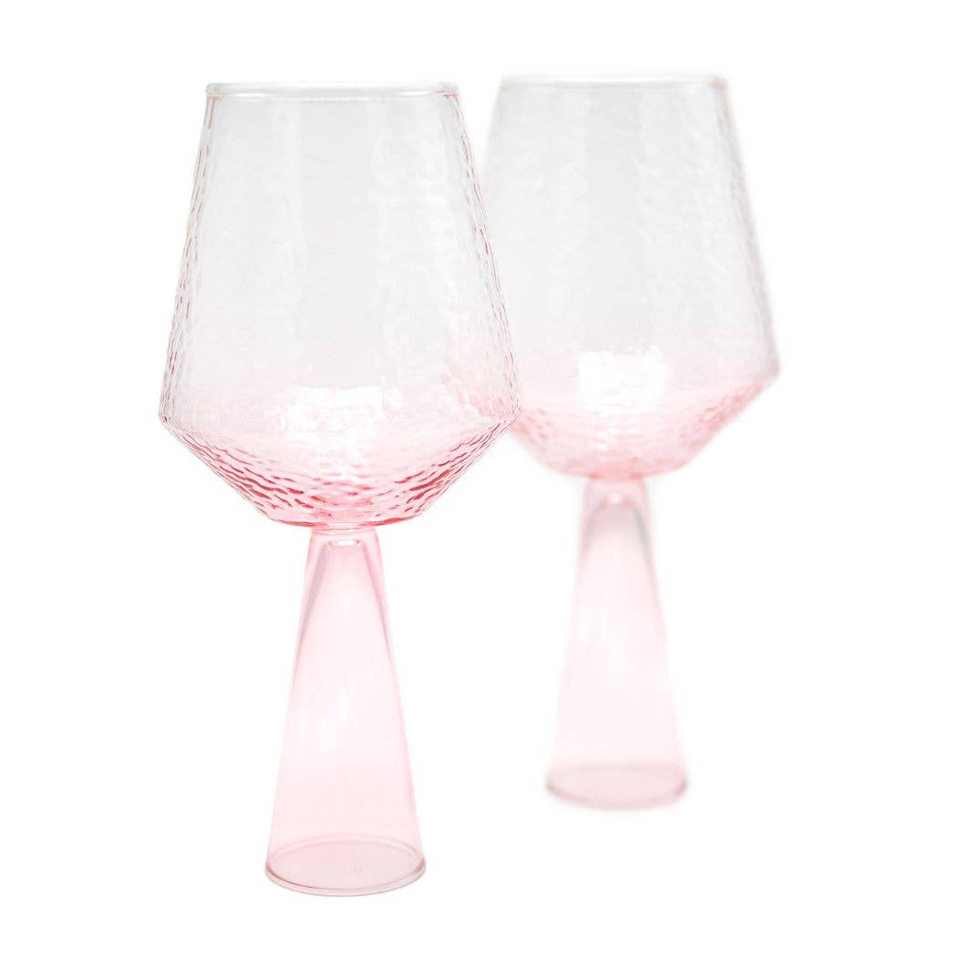 Weinglas Claude | 2er-Set | Weinglas-Set | Pink: Glass