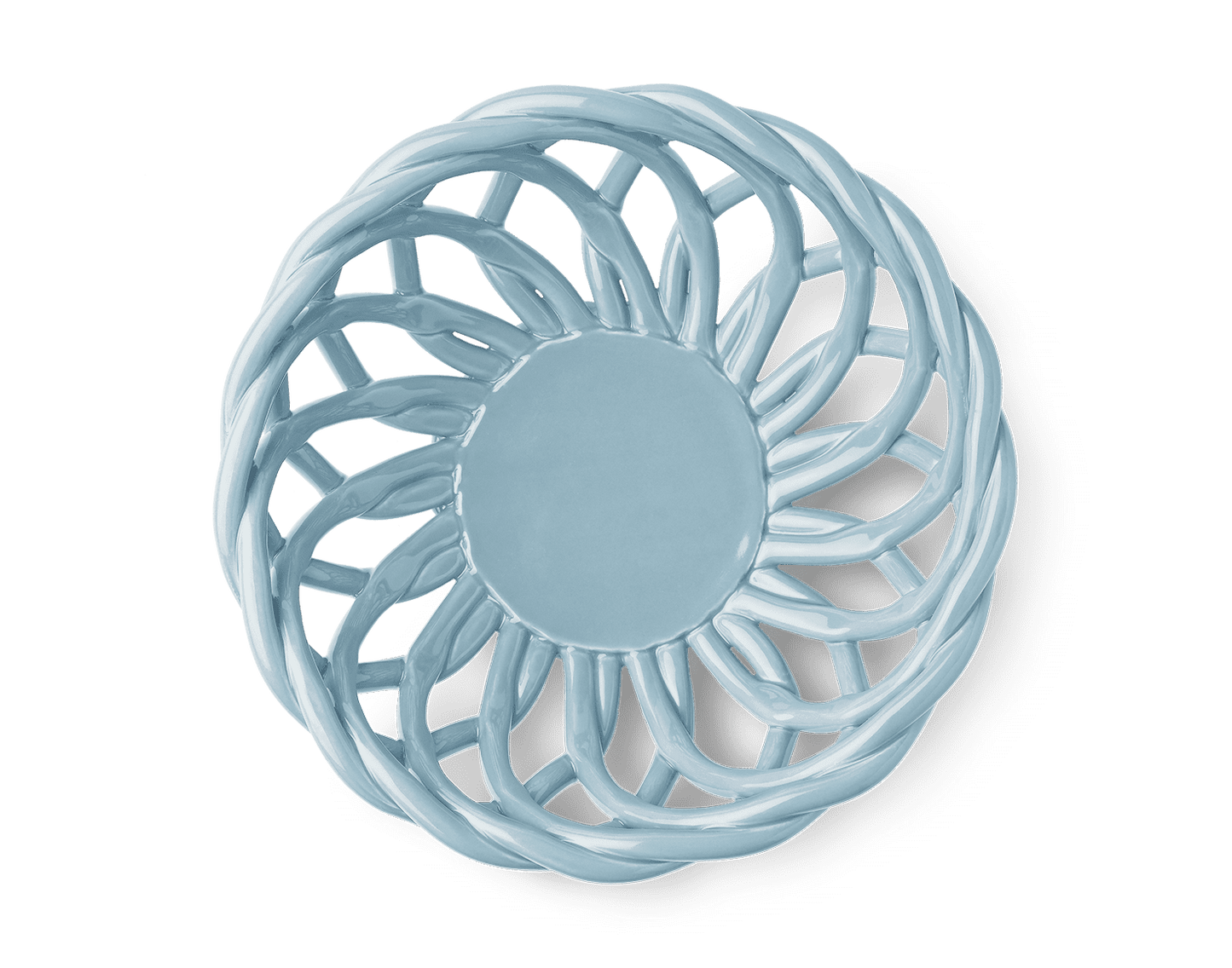 Sizilianischer Keramikkorb: Light Blue
