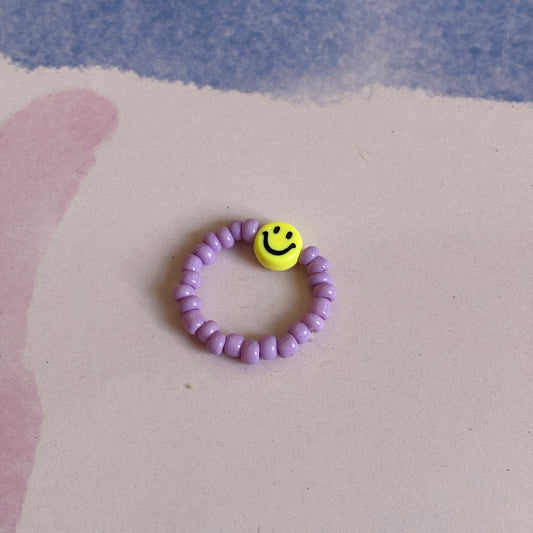 Smiley-Ring - lilac