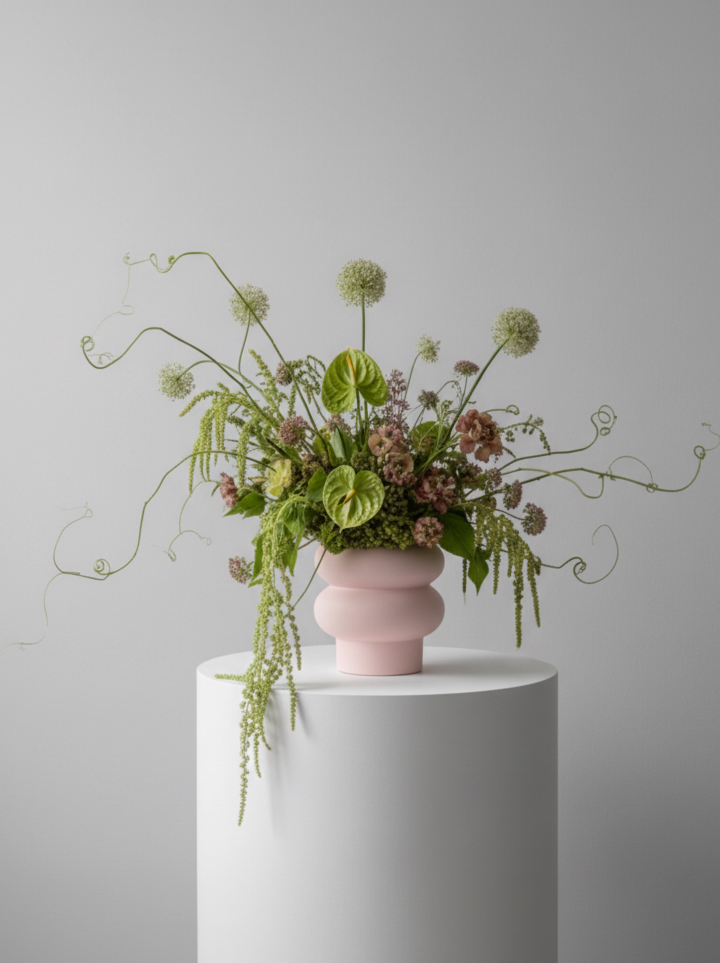 Ripple Vase Klein – Hellrosa – Perfekt für Blumen – Neu