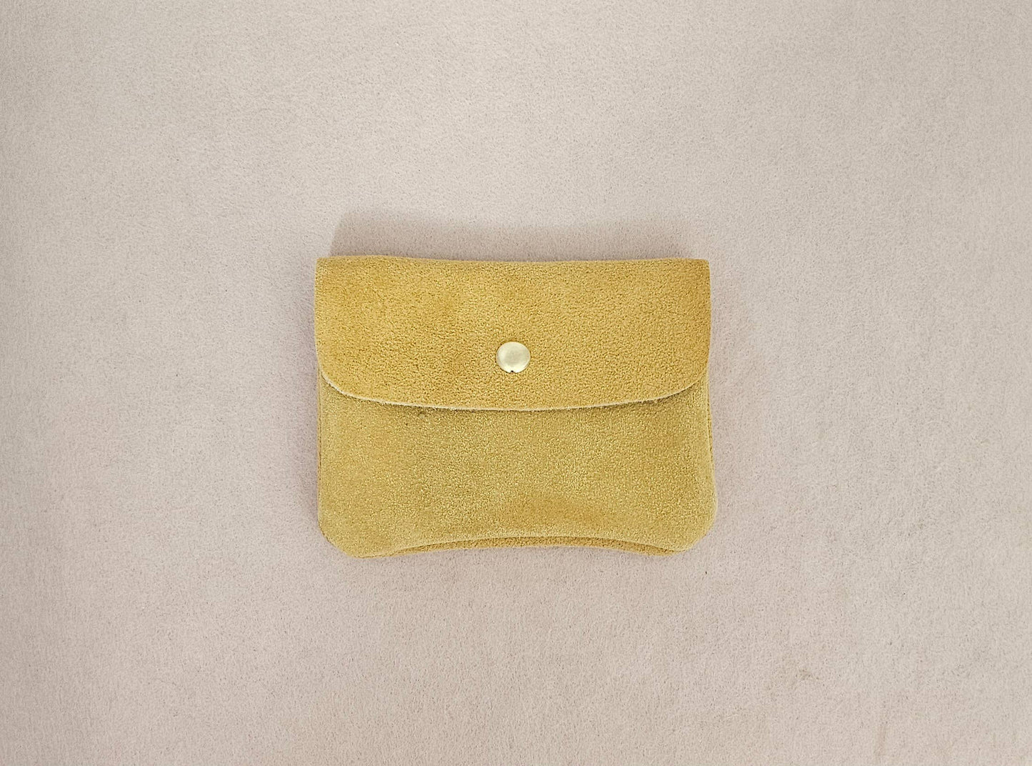 Geldbeutel/ Portemonnaie Wildleder ‚Senf‘