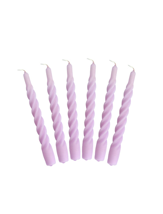 Kerze Twist "Flieder matt" 21 cm