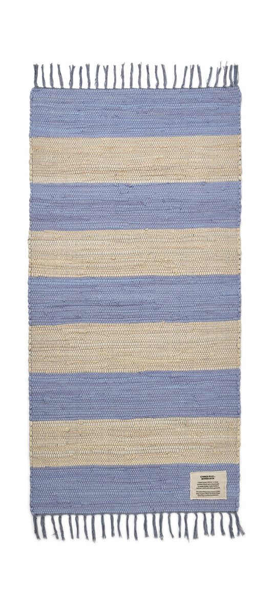 Chindi-Teppich, Babylavendel und cremefarben - 60 x 120 cm