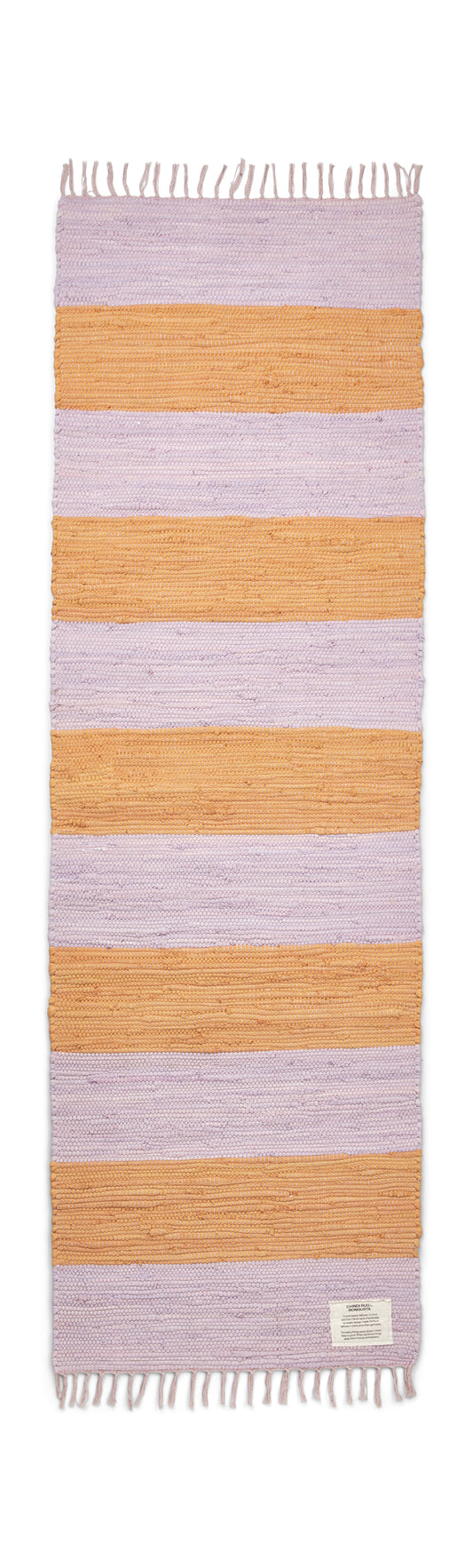 Chindi-Teppich, lila und goldfarben - 60 x 200 cm