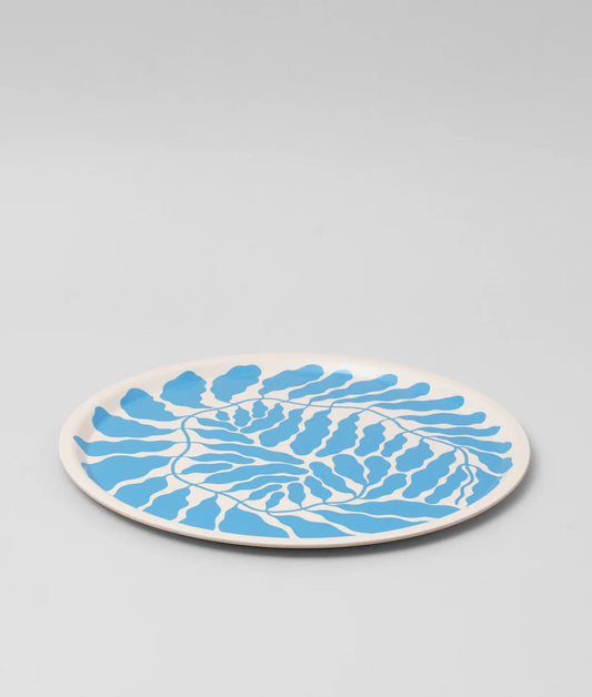 Tablett - leaves light blue
