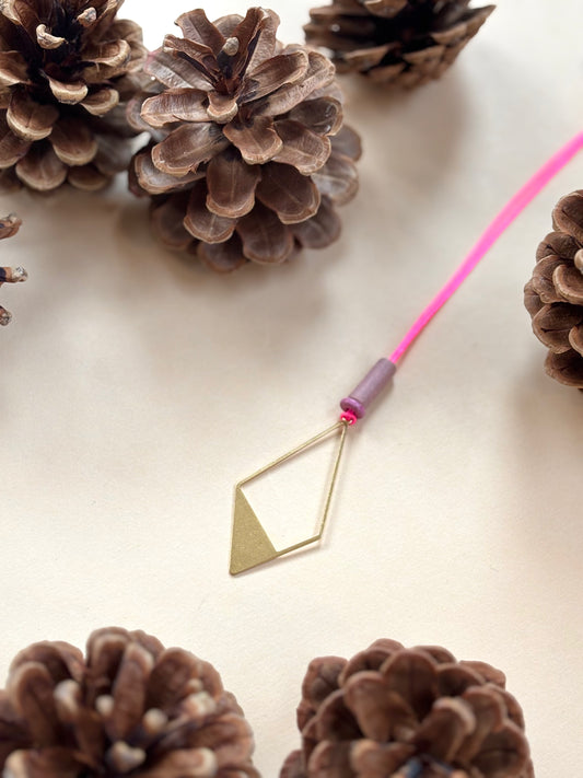 Anhänger ,Diamond‘ rosa-lila