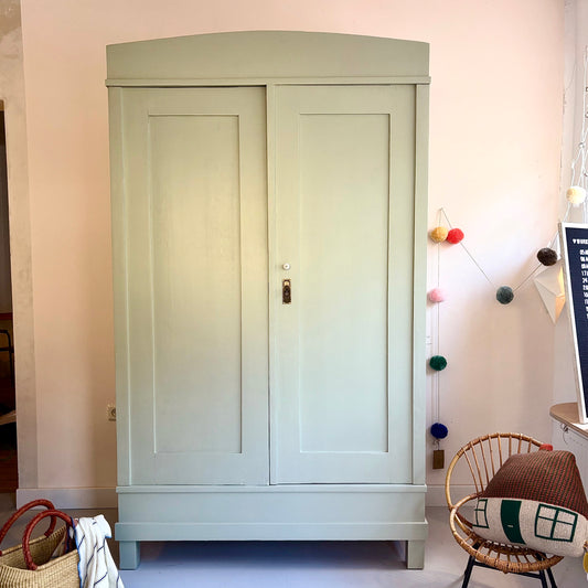 Vintage Steckschrank - graugrün
