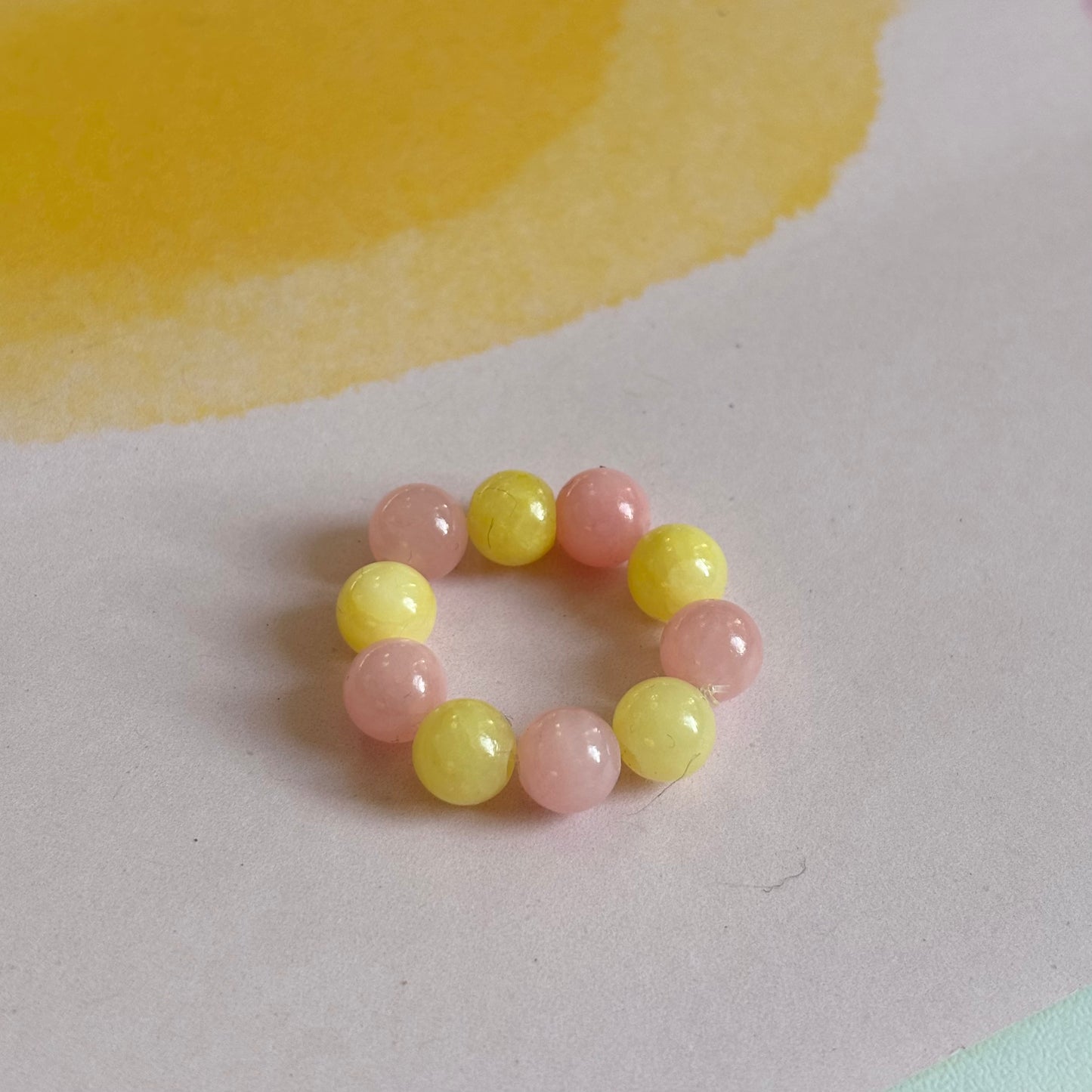 Bubble Ring - rose/ gelb