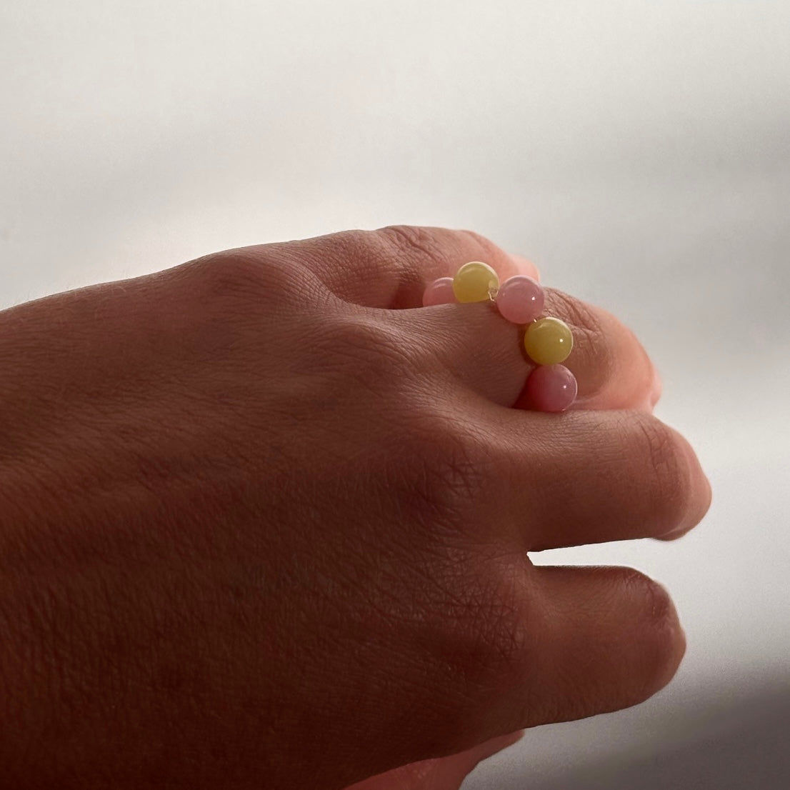 Bubble Ring - rose/ gelb