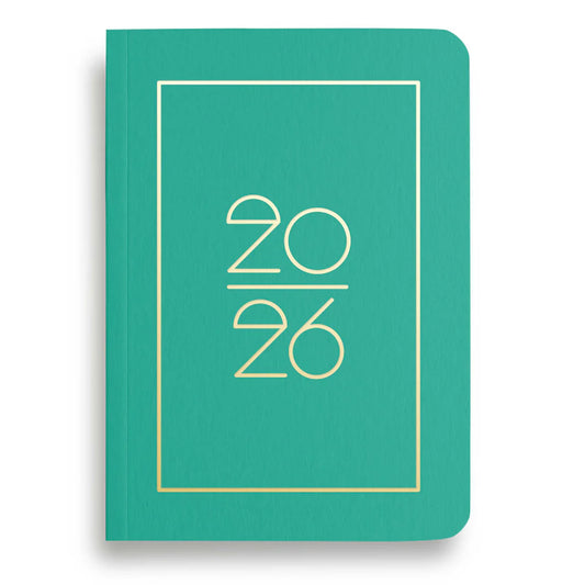 Pocket Kalender / Planner 2026 (DIN A6) EMERALD