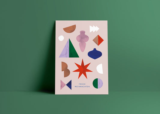 Postkarte Weihnachtsstern