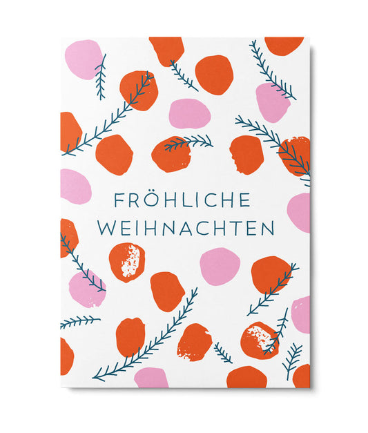 Postkarte ,fröhliche Weihnachten‘