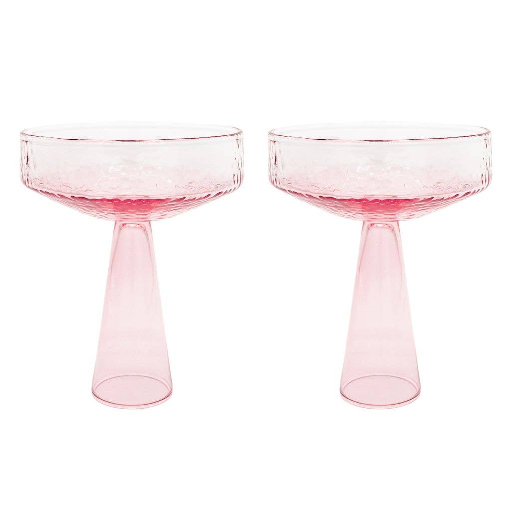 Champagner-Coupe Claude | EINZELN| Rosa: Glass