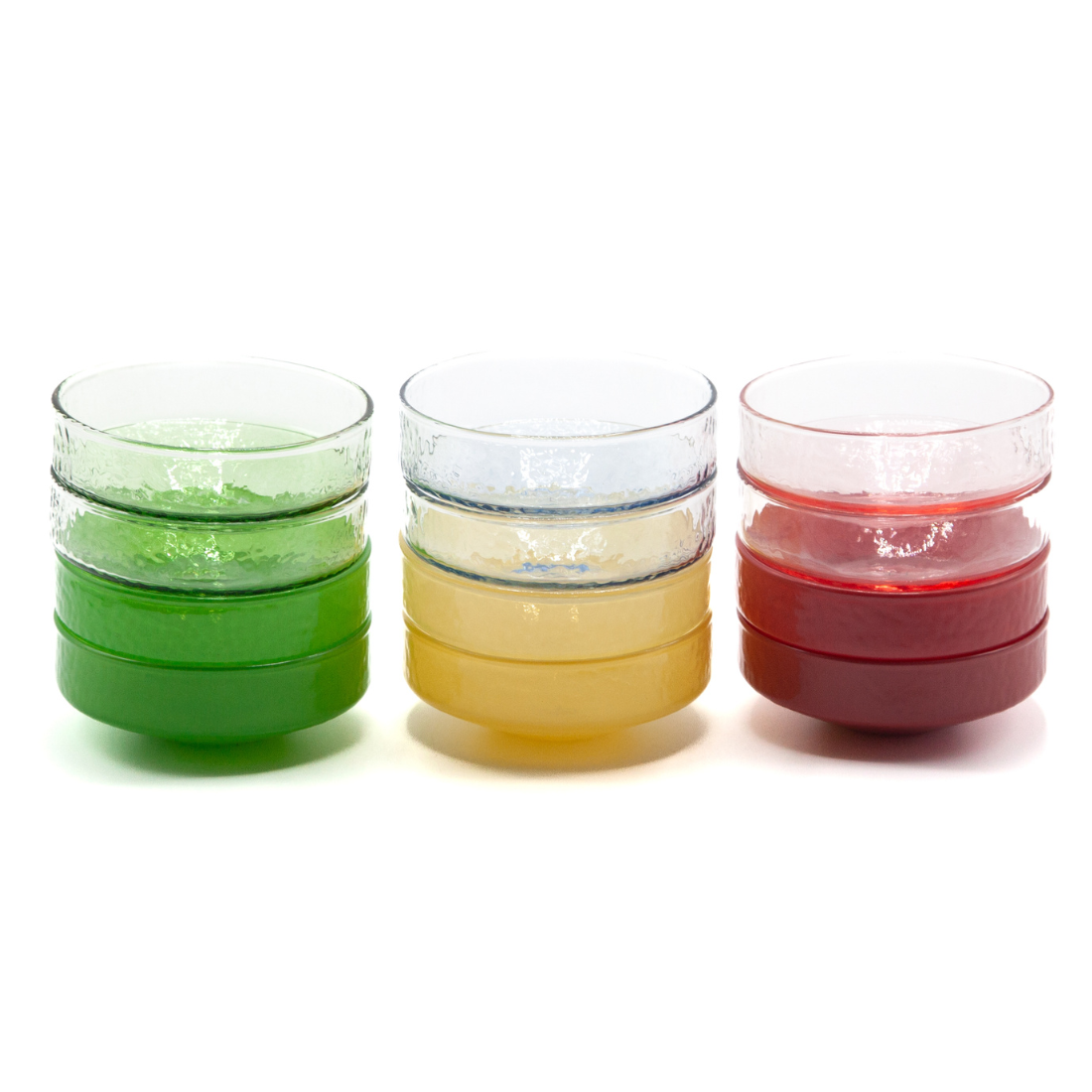 Claude Schalen | Set mit 4 Stück | Pink: Glass