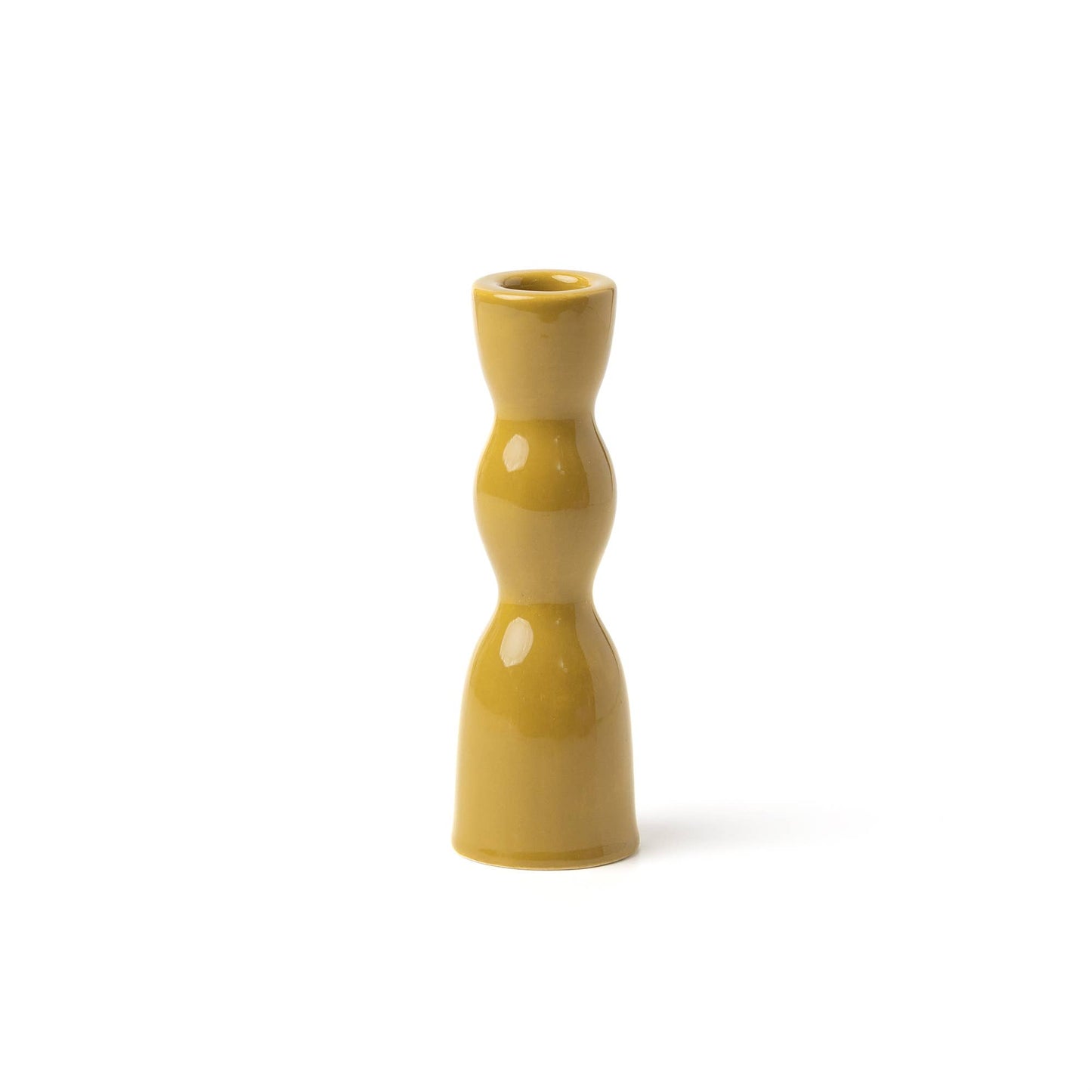 Wellen-Kerzenhalter - Niedrig: Olive