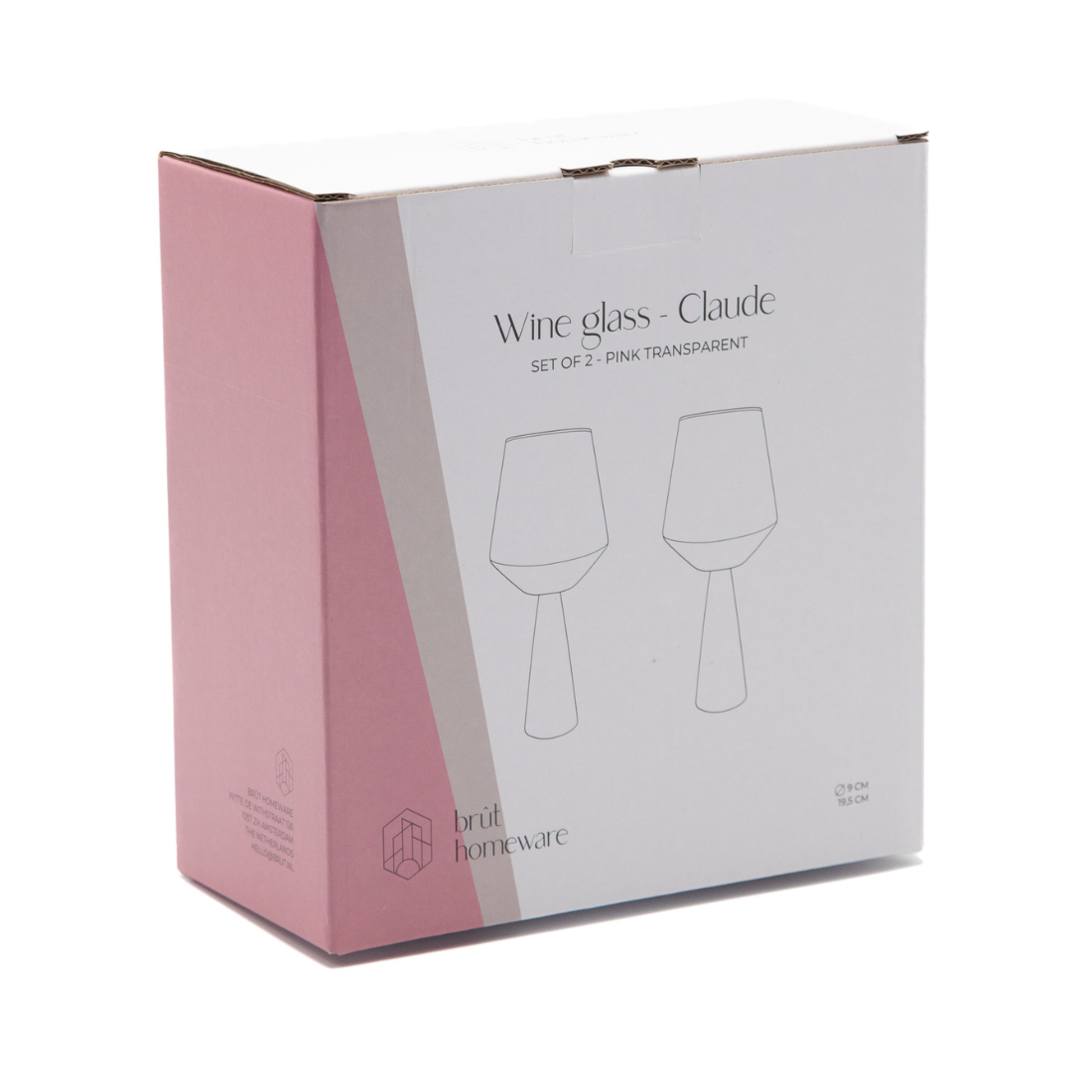 Weinglas Claude | 2er-Set | Weinglas-Set | Pink: Glass