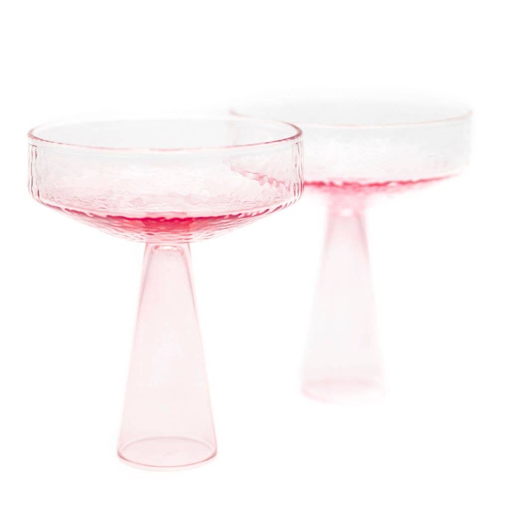 Champagner-Coupe Claude | EINZELN| Rosa: Glass