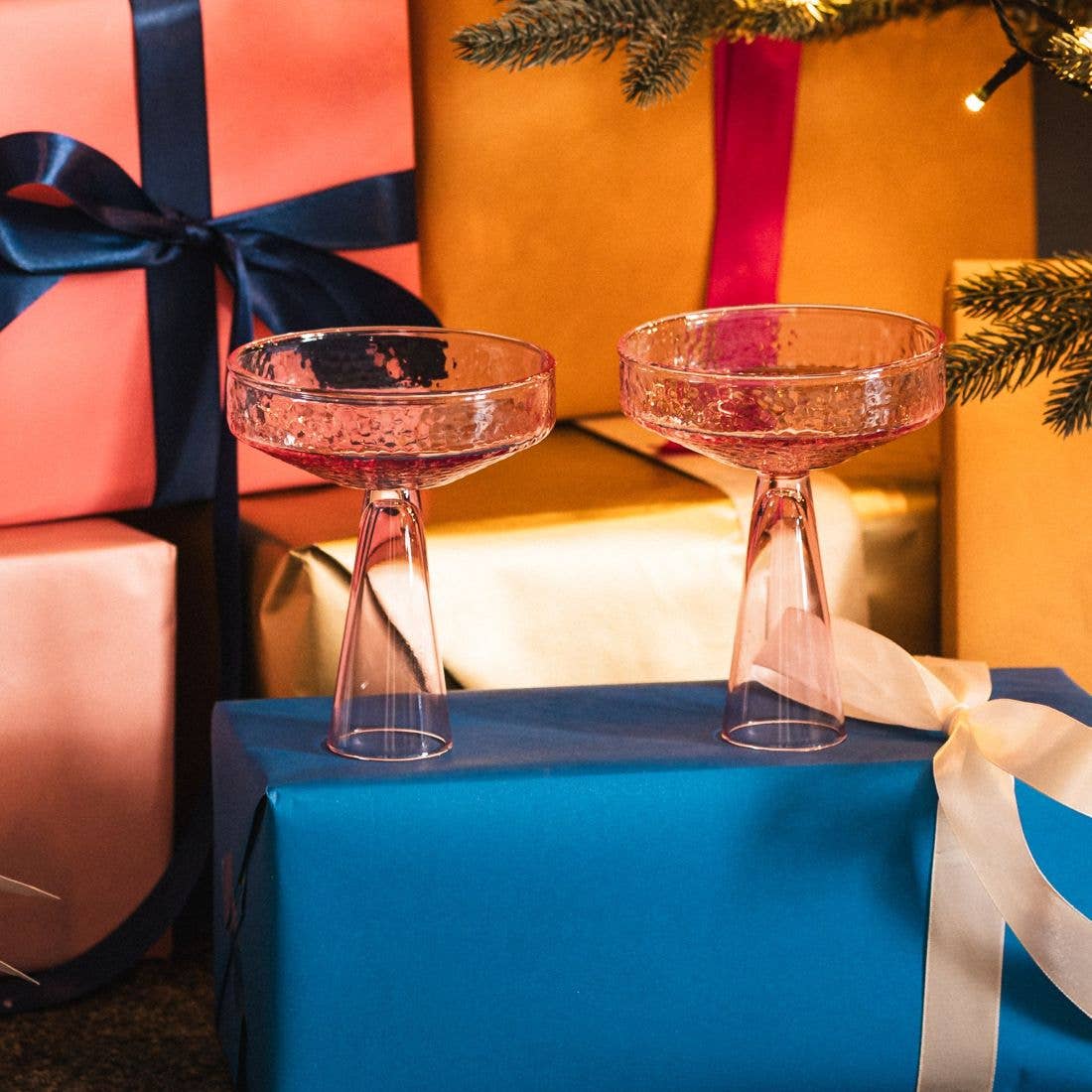 Champagner-Coupe Claude | EINZELN| Rosa: Glass