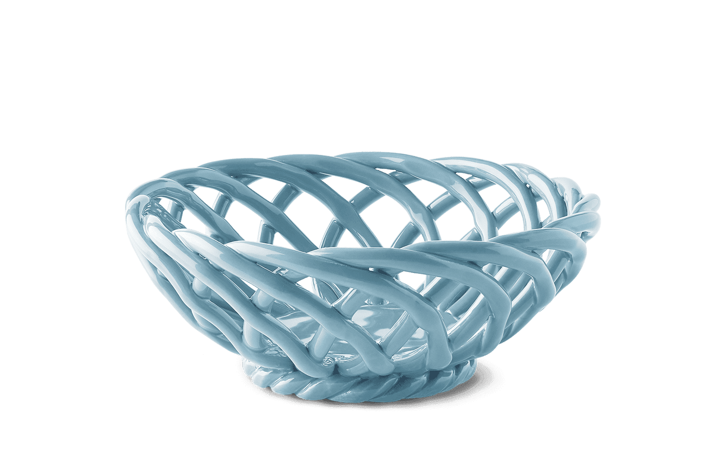 Sizilianischer Keramikkorb: Light Blue