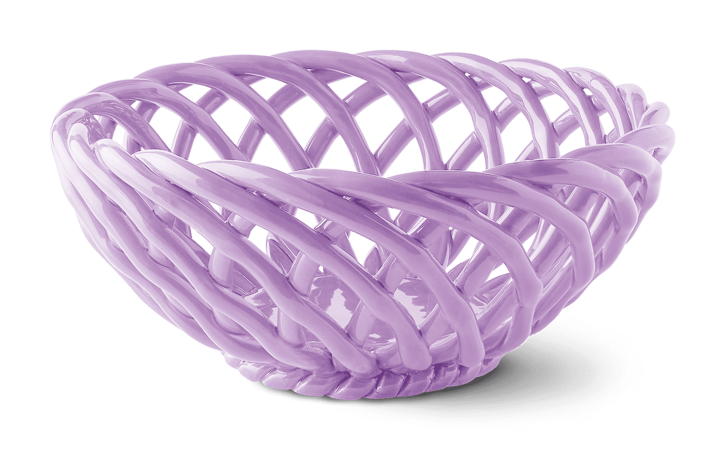 Sizilianischer Keramikkorb: Violett
