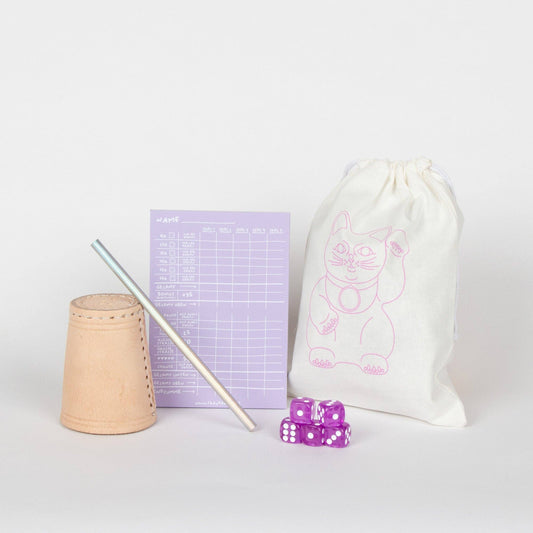 Würfelspiel LILA 5er Set
