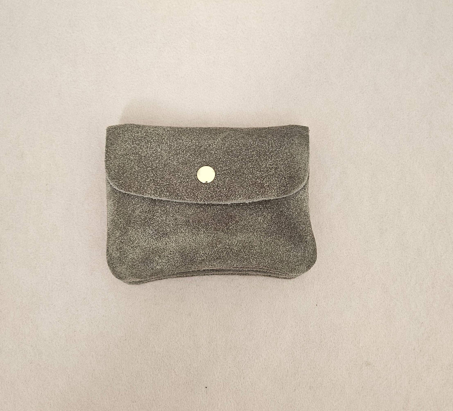 Geldbeutel / Portemonnaie Wildleder ,Taupe,