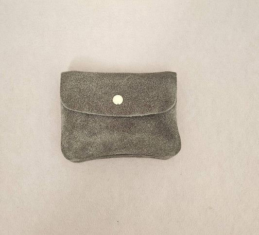 Geldbeutel / Portemonnaie Wildleder ,Taupe,