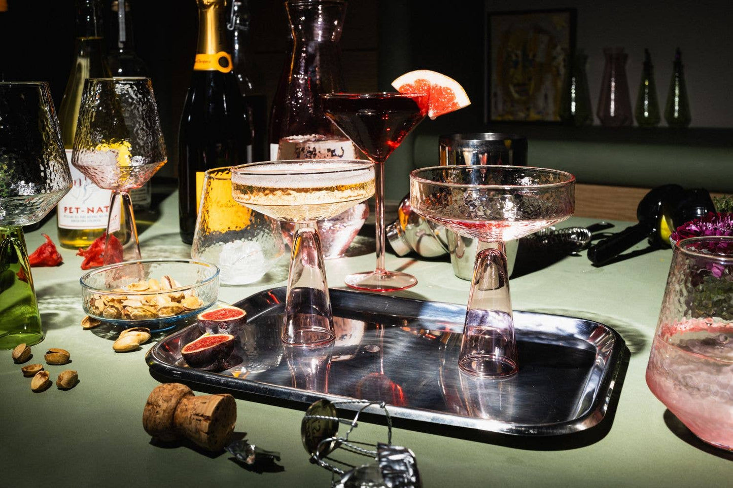 Champagner-Coupe Claude | EINZELN| Rosa: Glass