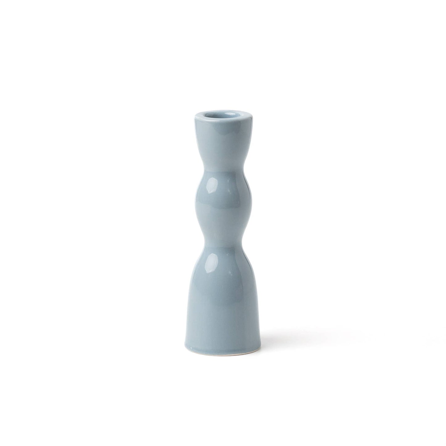 Wellen-Kerzenhalter - Niedrig: Blue Grey