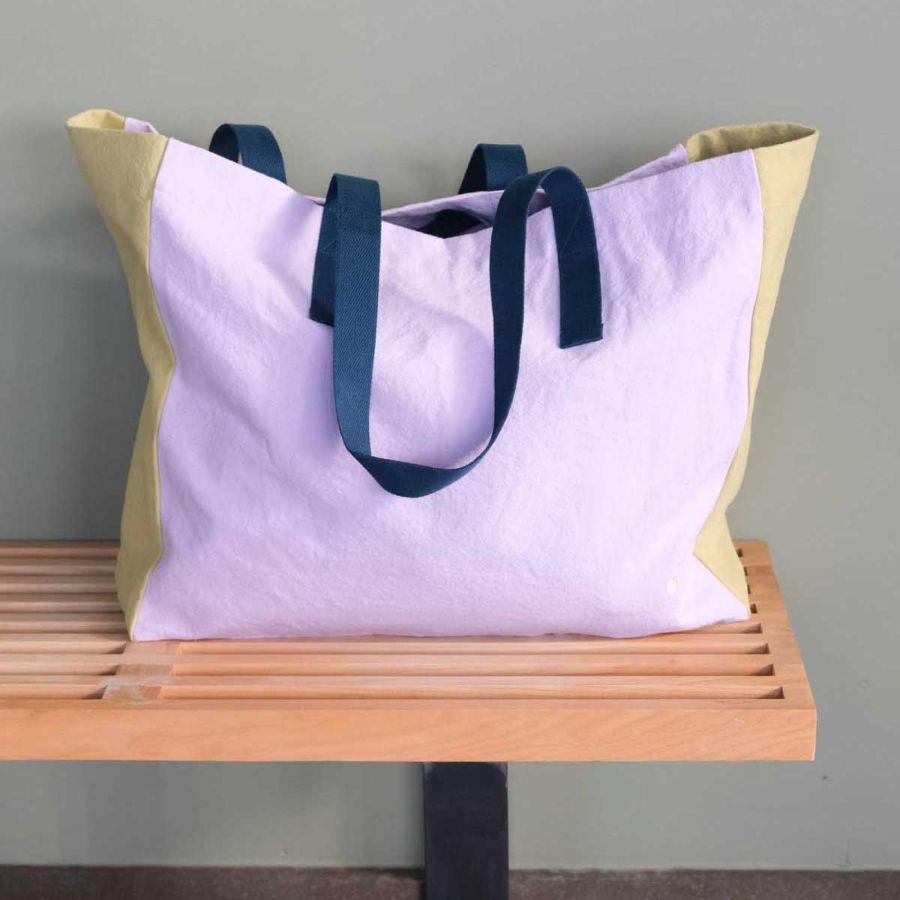 Tasche "SHOPPING BAG" Tricolo Lilas